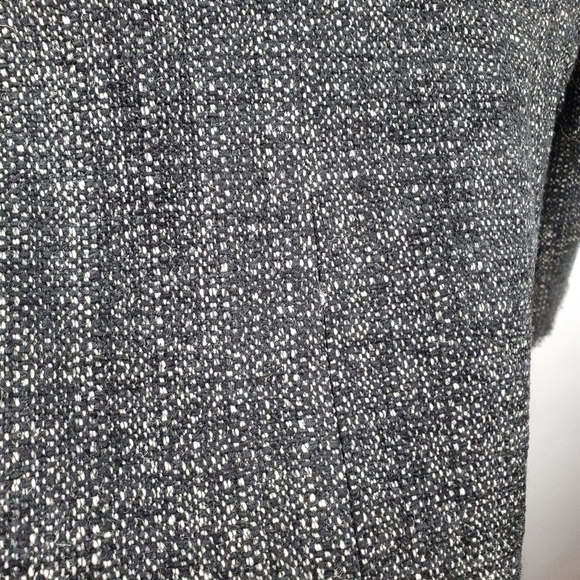 Marc Aurel Black Tweed Blazer Raw Hem Flap patch pocket Office Hidden Snap wool‎ - Picture 11 of 12